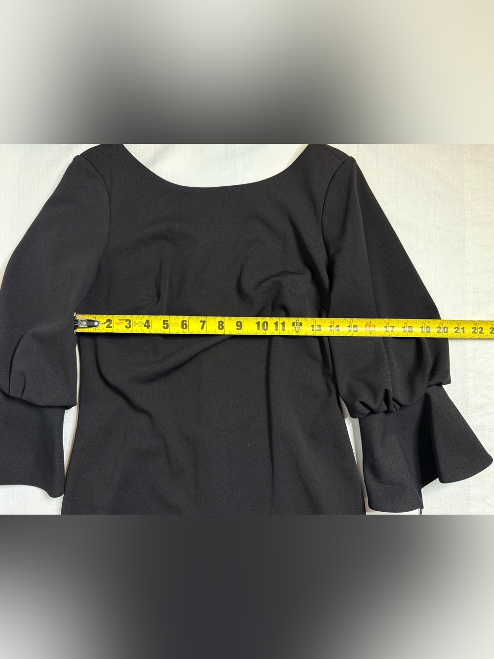 Calvin Klein Women’s Bell Sleeve Sheath Midi Dress Black 6 New - Picture 7 of 11